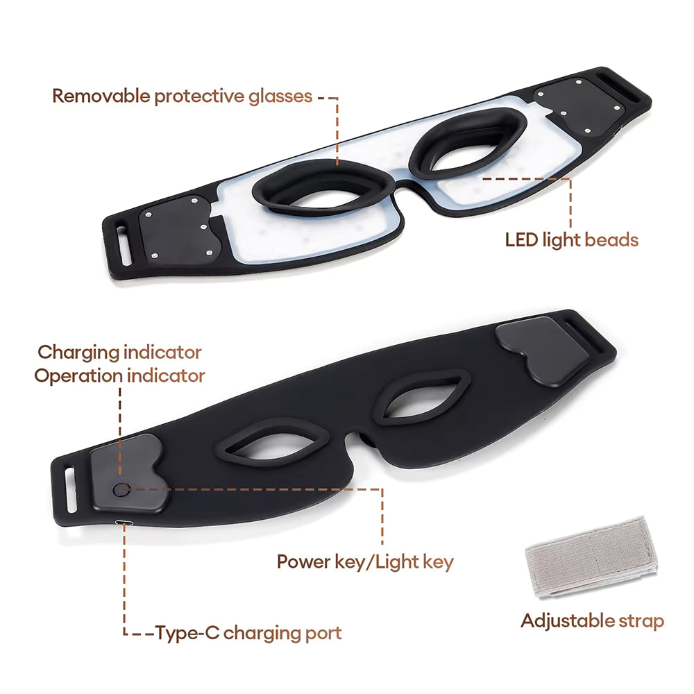 7-Color Flexible Silicone LED Photon Eye Mask