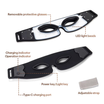 7-Color Flexible Silicone LED Photon Eye Mask