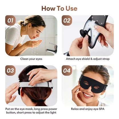 7-Color Flexible Silicone LED Photon Eye Mask