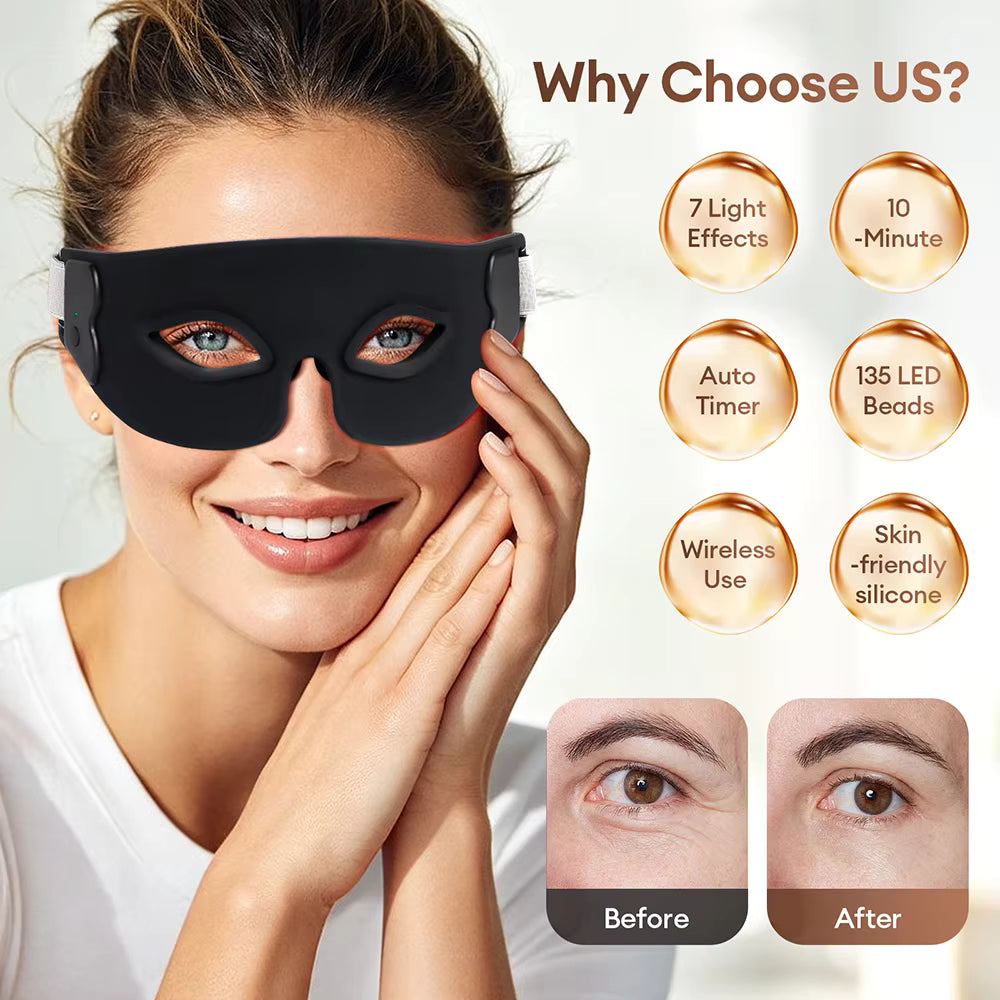 7-Color Flexible Silicone LED Photon Eye Mask